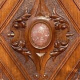 Walnut Cabinet with Marble Inlays Renaissance Style