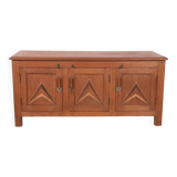 Antique low art deco sideboard in Burmese teak