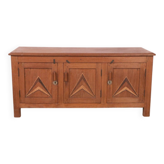 Antique low art deco sideboard in Burmese teak