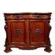 Buffet galbé toutes faces époque Napoleon III en acajou