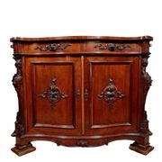 Buffet galbé toutes faces époque Napoleon III en acajou