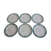Set of 6 ceramic dessert plates