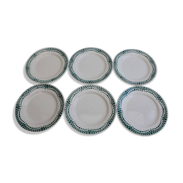 Set of 6 ceramic dessert plates