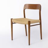 Set of 6 Niels Otto Møller Model 75 Chairs – Oak, 1950s, Refurbished