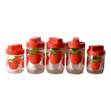 Set of 5 vintage Henkel Pommes pots - advertising edition for Gulf