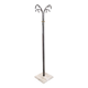 Italian design coat rack (H170) – travertine base & gunmetal chrome