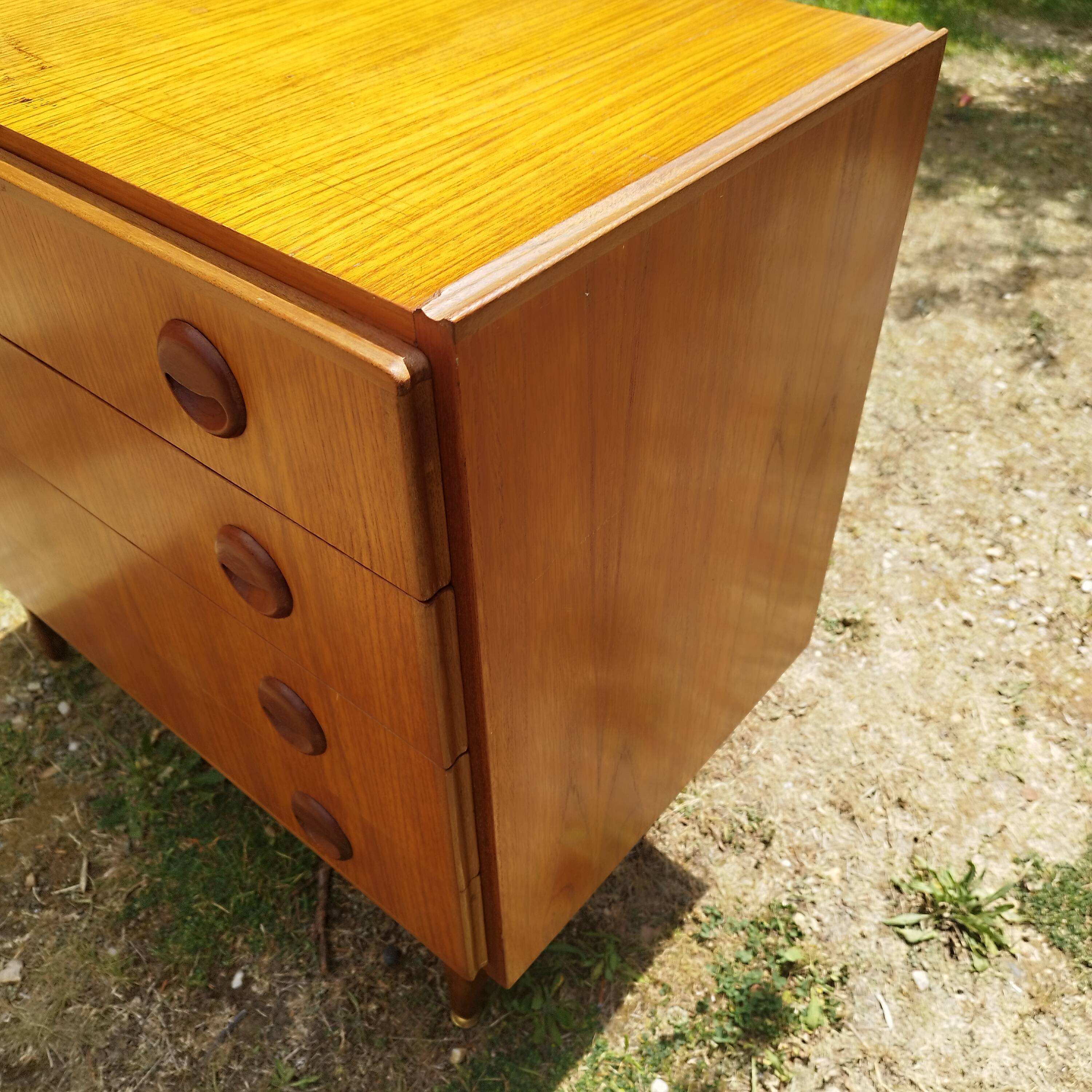 Vintage teak chest of drawers