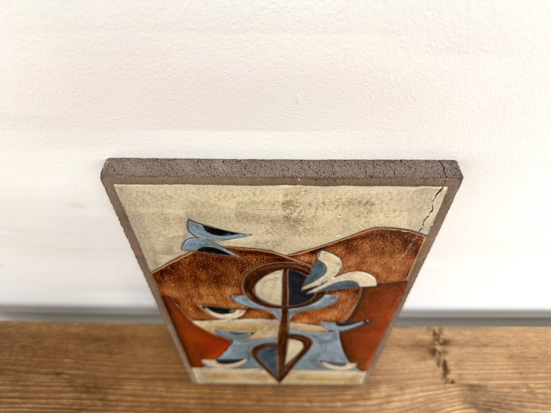 Decorative wall panel in glazed stoneware – 1970s
