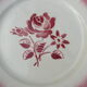 Plat de service art déco Badonviller fleurs rouge