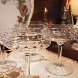 Set of 4 glasses cut Crystal