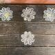 Série De 4 Bougeoirs Anciens Design Verre Moulé Années 70 France Vinta