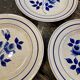 Lot de 3 assiettes Moulin des Loups bleu