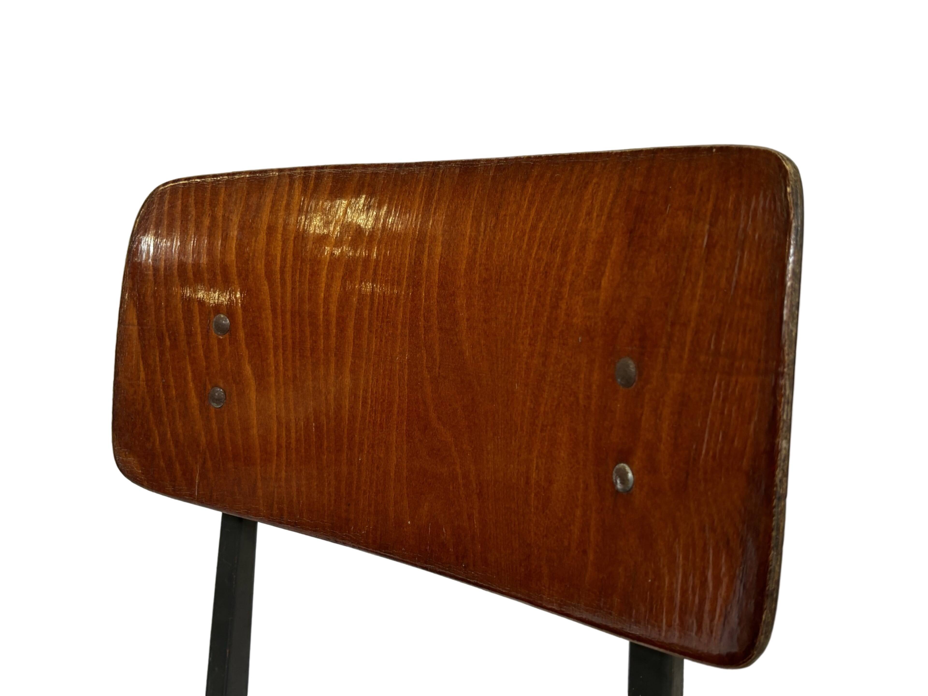Vintage Marko holland industrial school chair 60's netherlands design