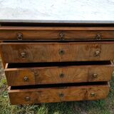 5-drawer chest of drawers with white marble top