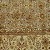Handmade oriental contemporary 1980s 275 cm x 388 cm beige wool carpet