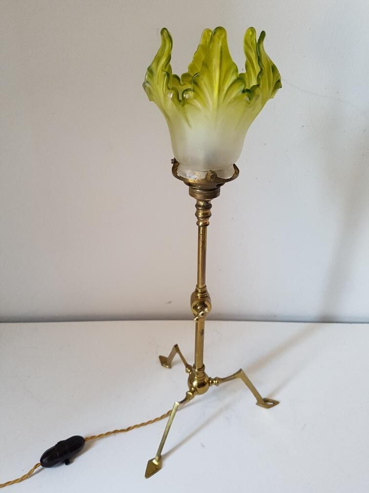 Lampe tripode W. Benson - Art Nouveau