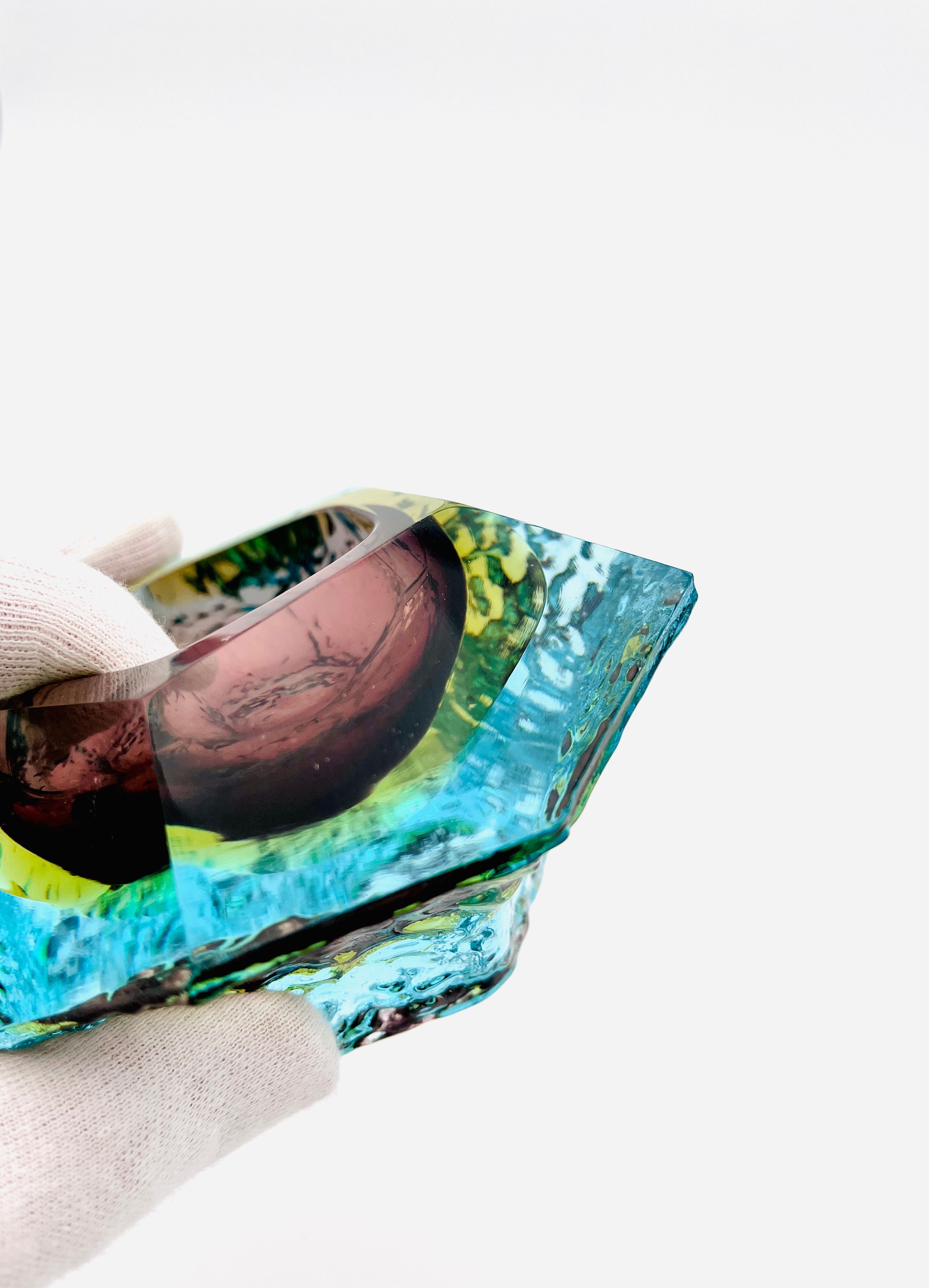 Alessandro Mandruzzato Murano Sommerso Ice Design Bowl
