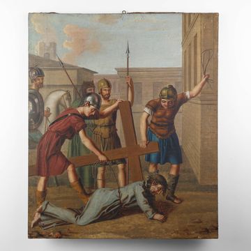 Flemish Religious Painting of the Passion of Christ, Belgium ca. 1900