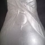 Vase in molded and pressed glass paste, cherry patterns