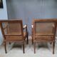 Paire de fauteuils canné de style Louis XVI