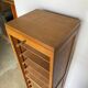Oak curtained filing cabinet storage furniture 1950