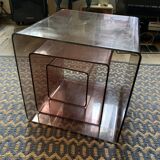 Set of 3 Michel Dumas nesting cube modules (+ free tray)