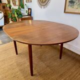 Table scandinave extensible en teck – années 60