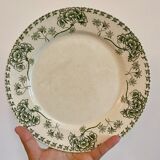 Set of 8 vintage plates in palmyre de sarreguemines iron earth (lot 3)