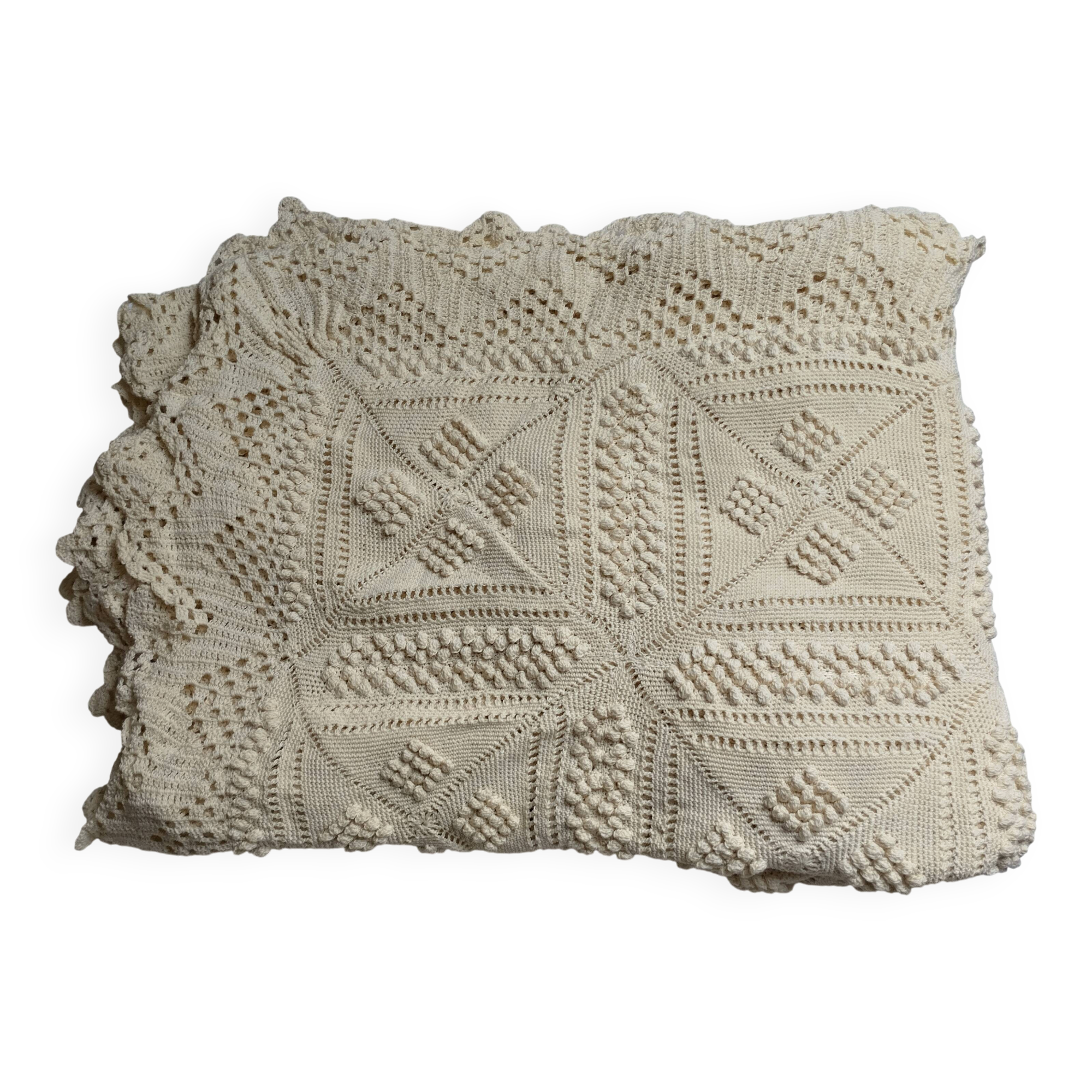 Couvre lit 2 personnes crochet fait main