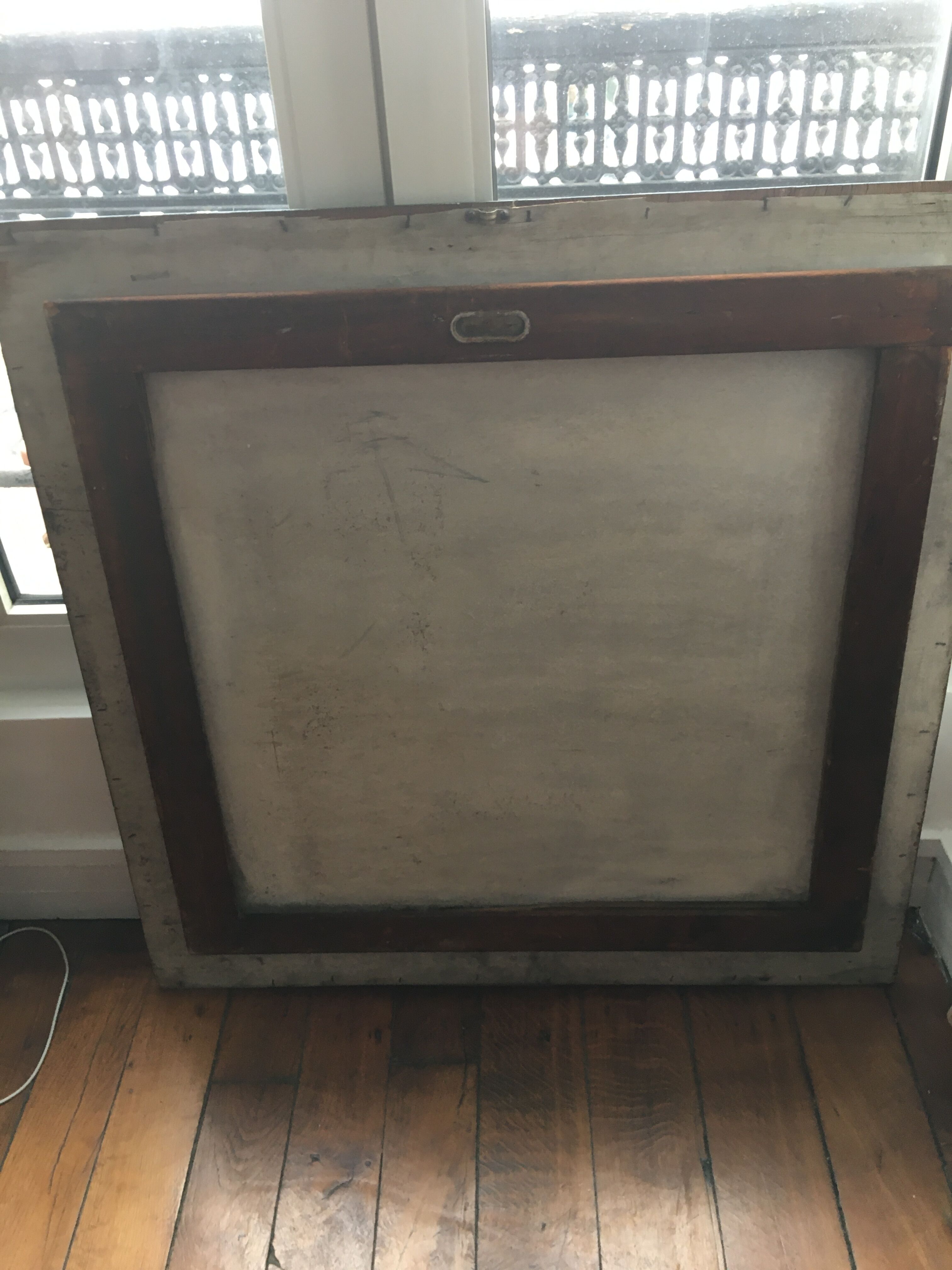 Schoolboy table with vintage square chalk