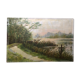 Old painting oil on canvas C. Guyon Campaign XIXth Vintage