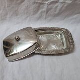 Silver butter dish