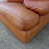 Vintage loft leather armchair DUVIVIER