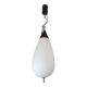 Suspension Goffredo Reggiani oval teak and opaline from the 1950s.