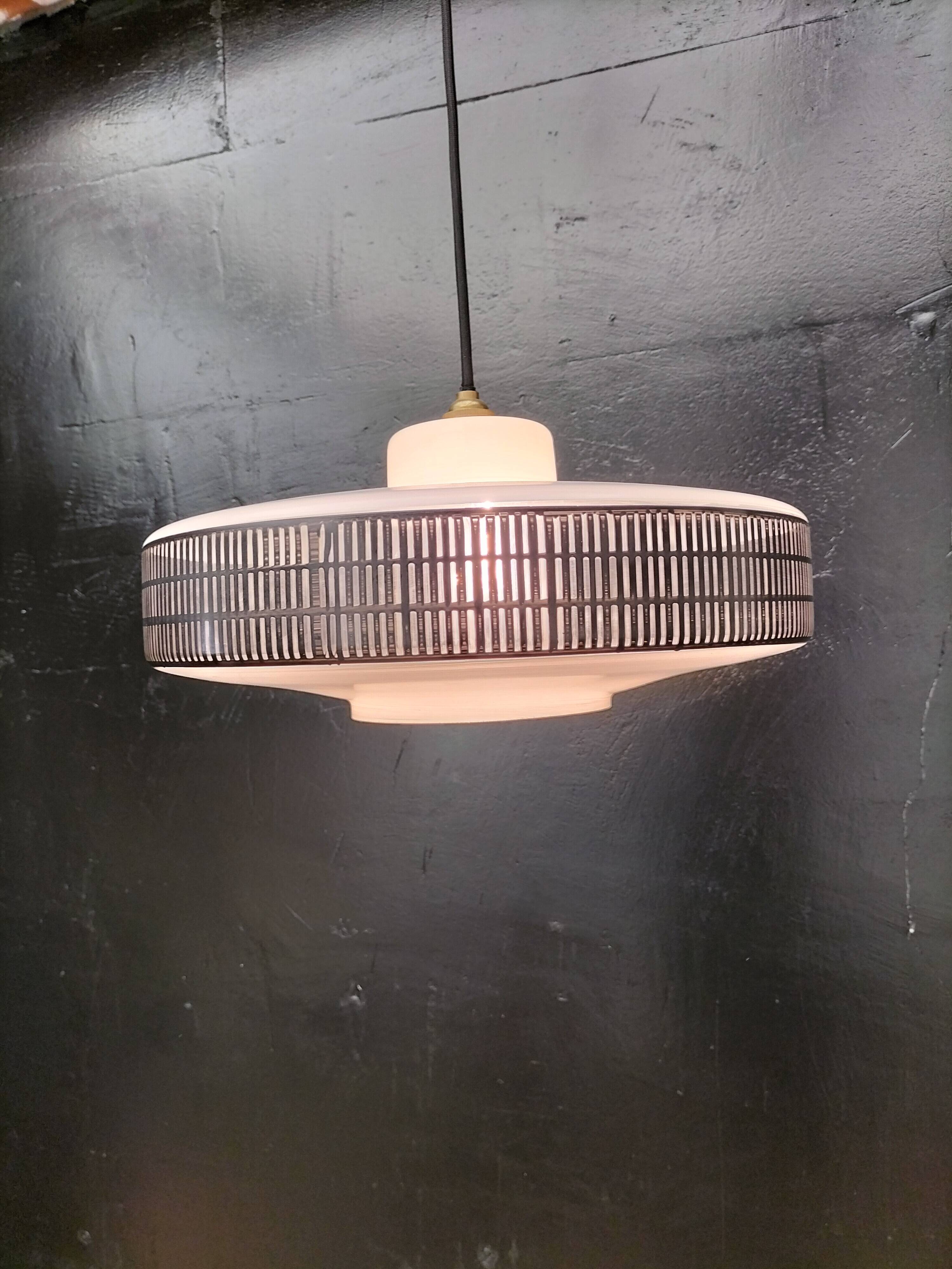 Vintage glass pendant light