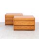 Set of vintage oak bedside tables from Moser, Germany, 1970s