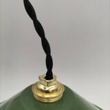 Enameled sheet metal cone pendants