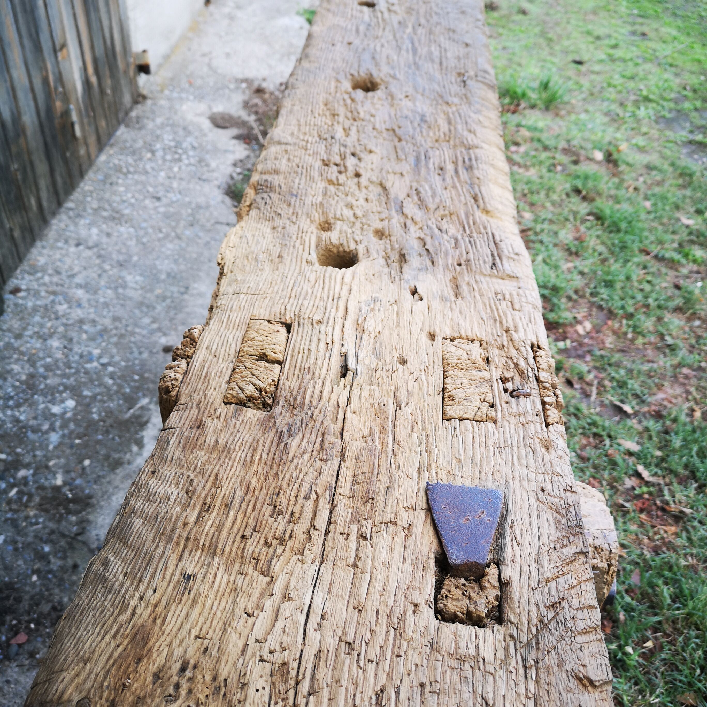 Small old carpenter's workbench