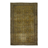 Tapis Turc Vintage Anatolien 186x283 cm Floral Laine Marron Bleu