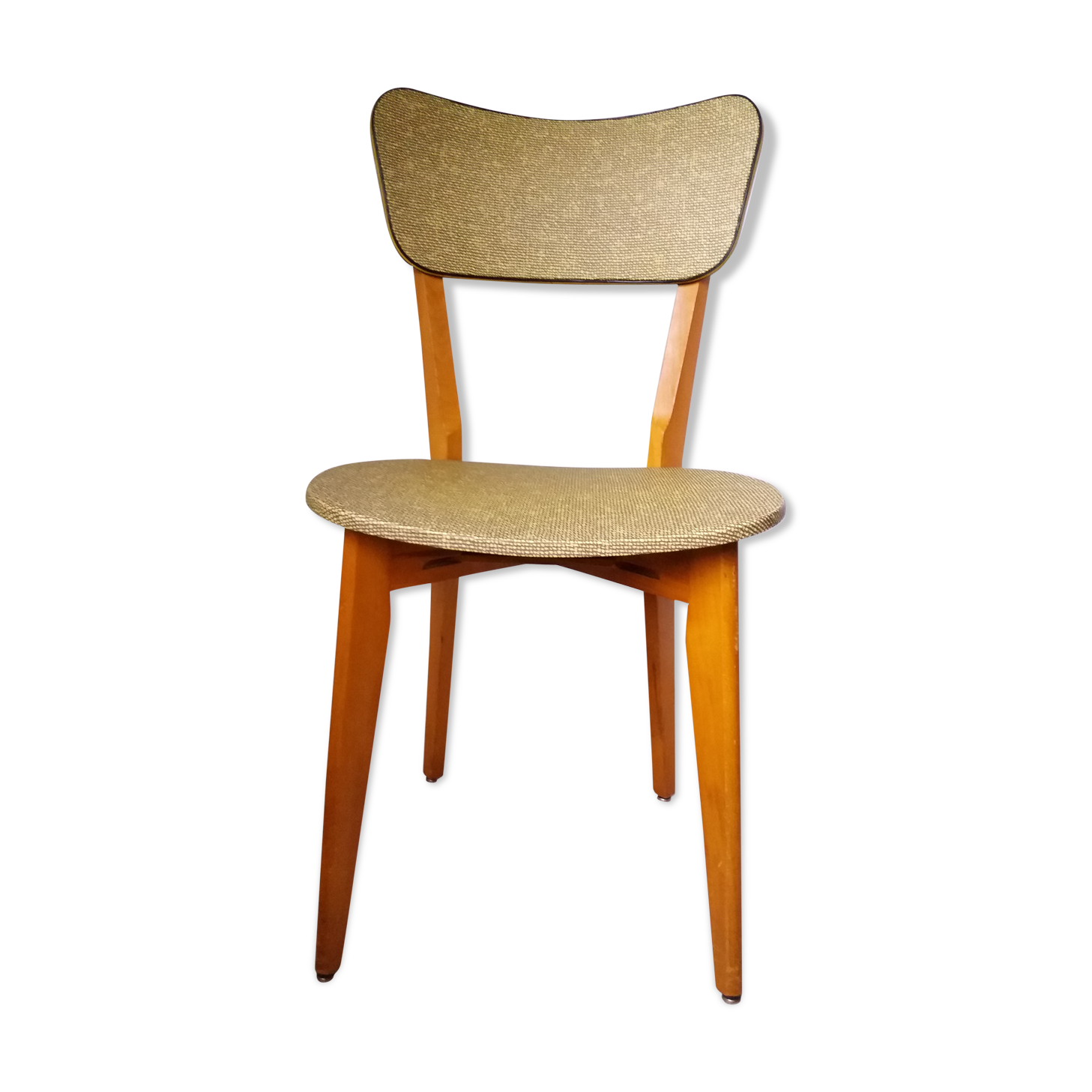 Wood and vinyl chair from the 50s/60s