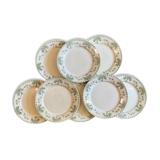 Set of 8 vintage plates in palmyre de sarreguemines iron earth (lot 3)