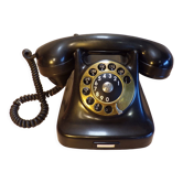 Téléphone à cadran vintage en bakélite Danemark