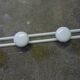 White lacquered metal hook, 4 hooks, industrial style