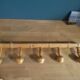 Coat rack in wood with 5 hooks