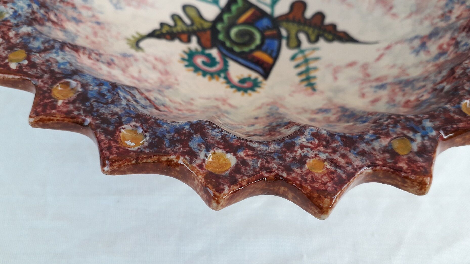 Quimper faience catchall by Paul Fouillen