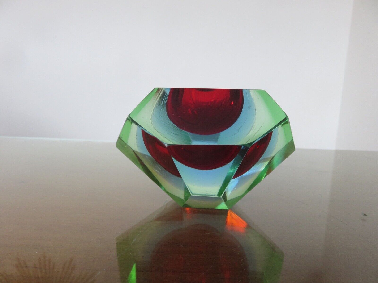 Sommerso Murano glass ashtray by Flavio Poli for Seguso 1960
