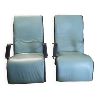 Pair of armchairs model antropovarius ferdinand porsche poltrona frau