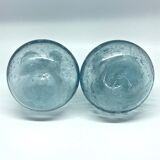 Biot blown glass carafes