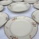 Set 8 plates and dish Villeroy & Boch Mettlach tulips 1940