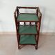 Vintage standing shelf in bamboo and rattan